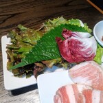焼肉・韓国料理 KollaBo - サムギョプサル定食 1500円(税込)