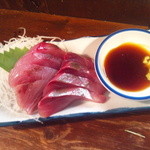 晩杯屋 - ハマチ刺身150円