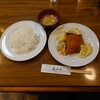 Youshoku Ookawa - 平目フライ930円　ご飯味噌汁270円