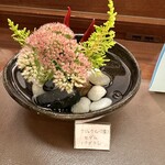 ウエスト ベイカフェ ヨコハマ - テーブルに添えてあったお花