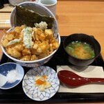 江戸前天丼 はま田 - バラ天丼(塩) 1,100円