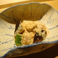 うち山 - 和えもの（イチジク、胡麻ダレ）