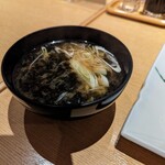 政寿司セットの岩海苔の味噌汁(2023年9月)