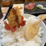 わ楽 - タコさん&生タコ　Ｗでオンザライス  