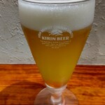 灼味噌らーめん 八堂八 - グラスビール 400円