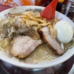 大ちゃんラーメン - とんしお　メンマ増し　無料のゆで卵