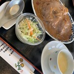 菜の花  - Aセット豚ロースカツ香港カレー1580円