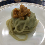 byebyeblues TOKYO - 空豆のスパゲッティ　雲丹添え