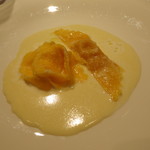 レストラン ラッセ - 25年10月　スペシャリテ　チーズのラヴィオリ　金時芋のトルテッリの盛り合わせ