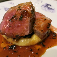 RISTORANTE YAGI - 25年10月　マンガリッツァ豚ロースト　ポルチーニ、ポレンタ　（あちき）