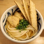 KAMAYOSHI - 今月の釜善うどん（とりごぼ天うどん・特盛・ひやひや）