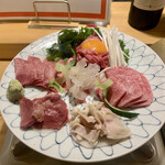 肉ダイニング 心太 - 牛肉刺し盛り