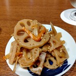 豆皿料理・酒 そばまえ - れんこん金平