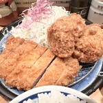 とんかつ檍 - ハーフ＆ハーフかつ定食（250g ひれかつ＆ロースかつ）2,000円税込