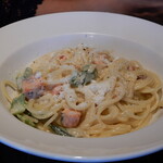 バルベッタ - 秋鮭とオクラのクリームソース