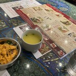 ナマステ ガネーシャマハル - ランチセットのサラダ＆スープ