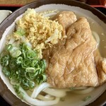 ぼっこ屋 - 冷かけ1玉240円+あげ110円、計350円。天かす、ネギ、しょうがはセルフ。麺コシありやや強、モチモチ、出汁も美味しい。あげが甘くて良い！