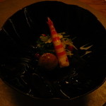 六雁 - 2-菜-野菜おひたし 車海老（H25.6.2x）