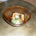 六雁 - 1-菜-胡麻豆腐 朝摘み野菜のおひたし（H25.8.2x）