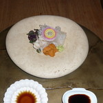 六雁 - 5-造-真子鰈・煮蛤・雲丹（H25.8.2x）