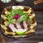 坐来 大分 - ５．豊後牛 リブロースグリル 青葉よせ 柚子胡椒など