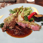 linne yutenji - 新潟越後のもち豚の肩ロース香草パン粉焼き