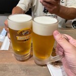 宝来亭 - 生ビール中で乾杯！！