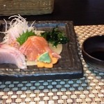 オーベルジュ - ハマチ、サーモン、太刀魚