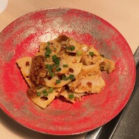 焼肉矢澤 京都 - ハチノスと蓮根の旨辛和え