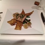 サリュー - 穴子のパン粉焼きと鶏白レバーのパテ添え　2013-10