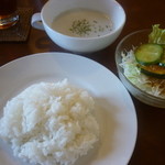 Kashin - ライス、ポタージュスープ、サラダ