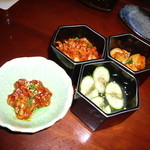 赤坂 みすじ - チャンジャ＆キムチ三種盛り