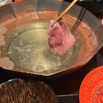 完全個室 しゃぶしゃぶ九 - しゃぶしゃぶ中〜