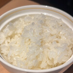 完全個室 しゃぶしゃぶ九 - ご飯もあるらしく食べたいか聞かれたのでいただいた