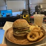 R-cafe BURGER - SUZUKAバーガー　オニポテセット　※テリヤキ