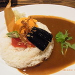 太陽カレー - １０月９日の日替わり。バターナッツ、なす、トマトの秋野菜カレー。
