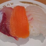スシロー - 本日の鮮魚三貫盛り