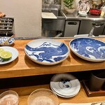 炭火焼鳥 きち蔵 - 焼き鳥はこの上に置かれていきます