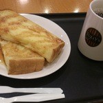 TULLY'S COFFEE - <2013年10月＞モーニングセット500円（バニラフレンチトースト）フレンチトーストのお味はイマイチでした…。