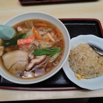 たら福 - 五目あんかけラーメン＆半チャーハン