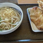 府中家 - 料理写真:かけ中＋ちく天・かき揚げ・とり天