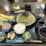 森の蕎麦かふぇ 九頭龍 - 【2023.9.24(日)】九頭龍セット（そば＋ミニ丼＋小鉢＋甘味＋アイスコーヒー）2,000円