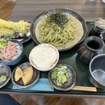 森の蕎麦かふぇ 九頭龍 - 【2023.9.24(日)】九頭龍セット（そば＋ミニ丼＋小鉢＋甘味＋アイスコーヒー）2,000円