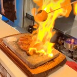 Flaming lava Steak