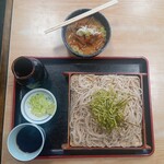 おそば星野 - ざる蕎麦　もつ煮