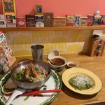 Asian kitchen cafe 百福 - 料理写真:やむそば＆みにかおまんがい＠1,450円