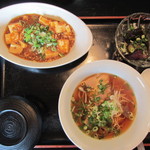 とっちん亭 - 麻婆豆腐定食ミニラーメン付き