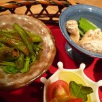 粟 - 大和野菜の前菜籠盛り