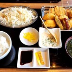 串の輪 - 串の輪定食+自家製タルタル