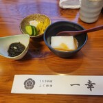 Ikkou - もずく酢お新香ごま豆腐